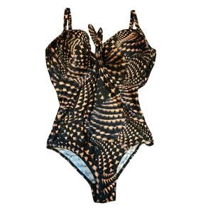 pour moi tie dye one piece swimsuit 34 I